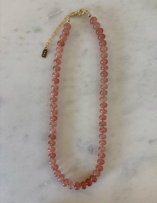 Sunstone Jade Layering Necklace