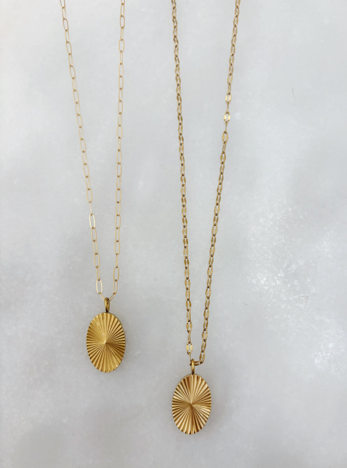 Oval Sunburst Necklace