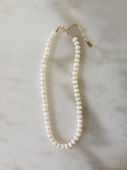 Butter Cream Jade Layering Necklace