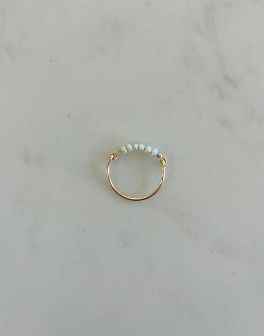 Tiny Pearl Stacking Ring