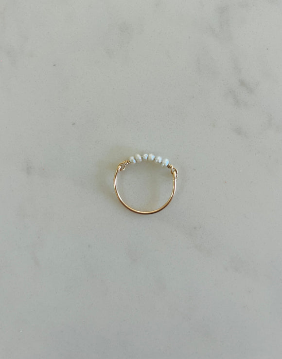 Tiny Pearl Stacking Ring