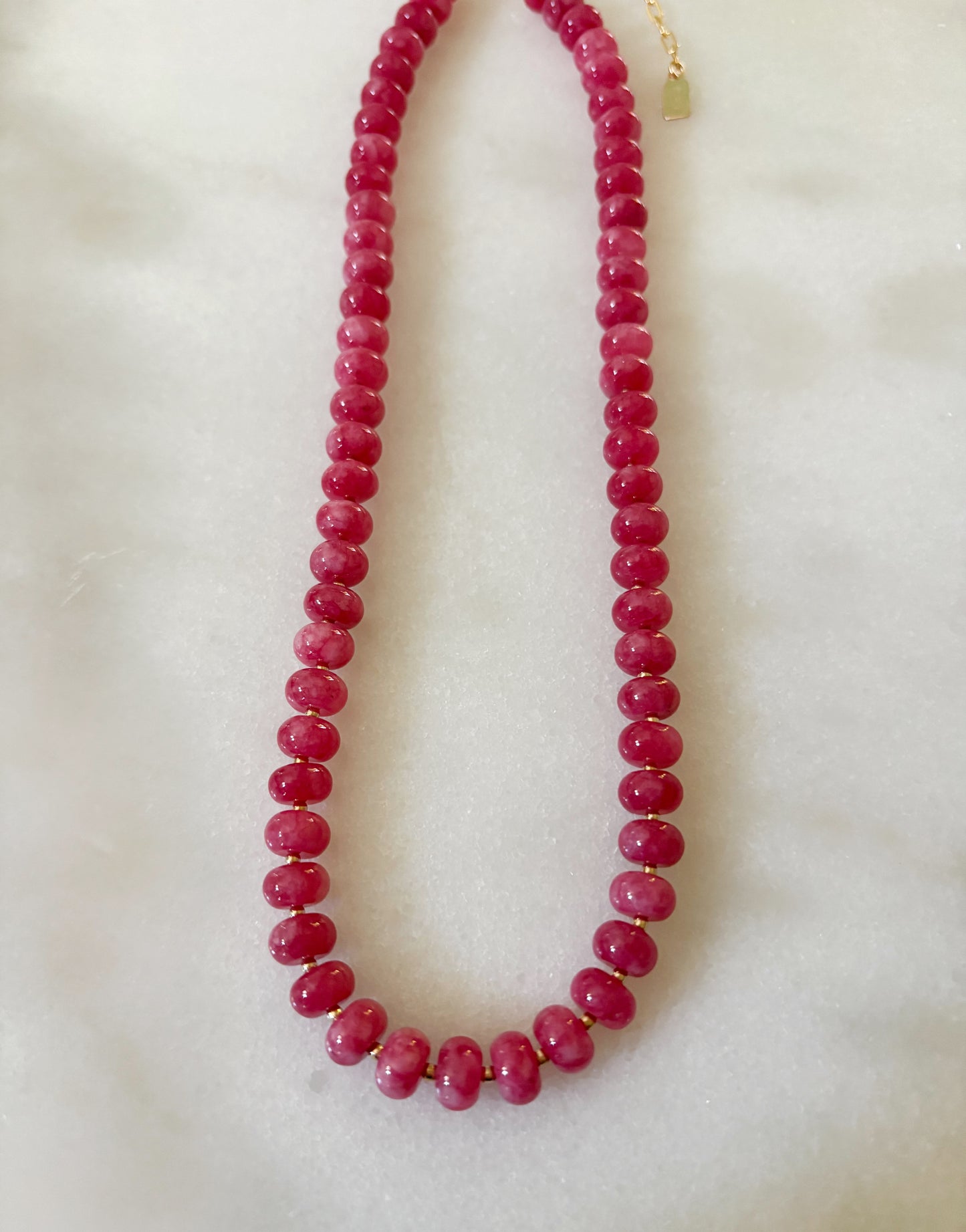 Raspberry Jade Layering Necklace