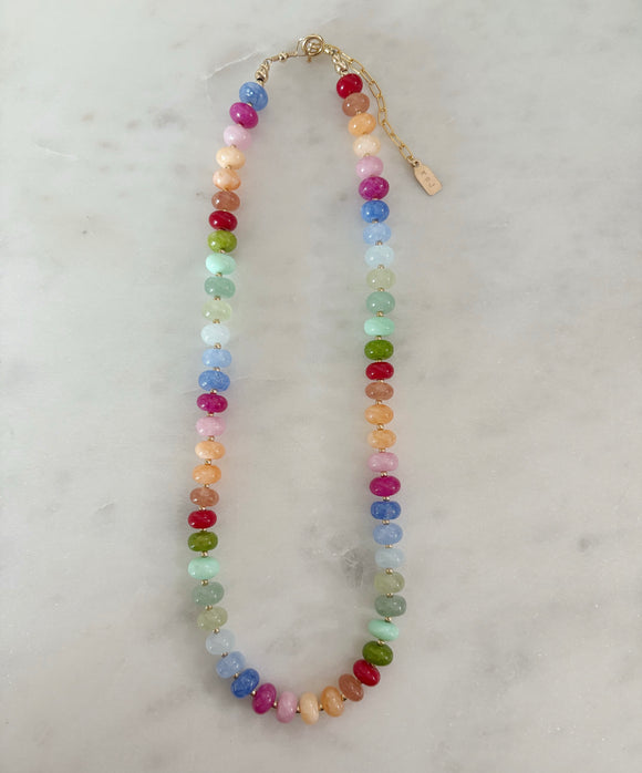 Color Burst Jade Layering Necklace