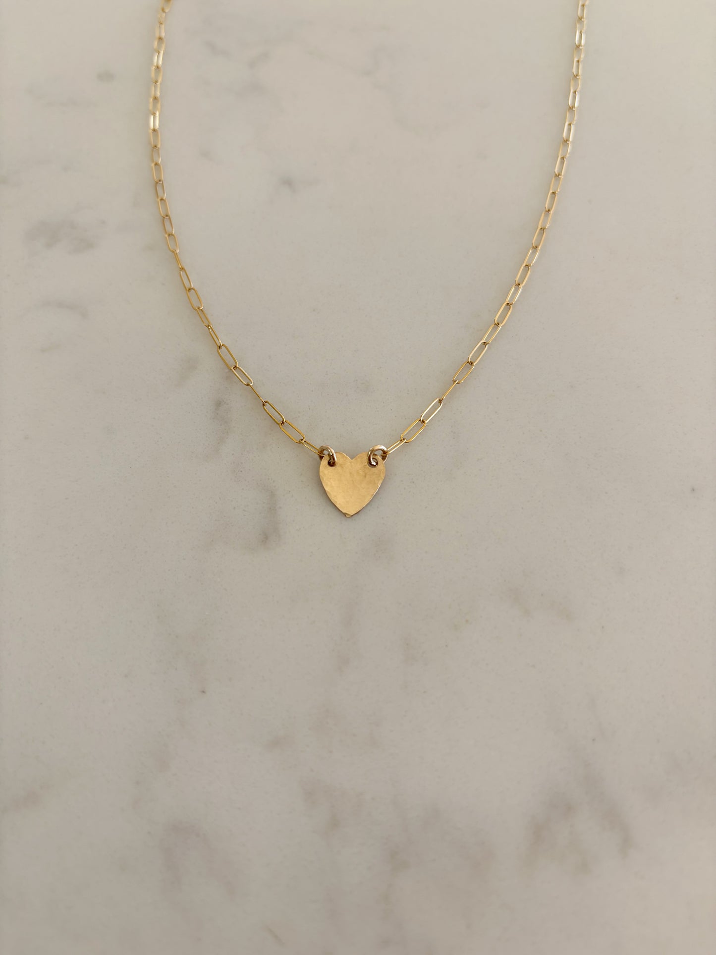 Simple Paperclip Heart Necklace