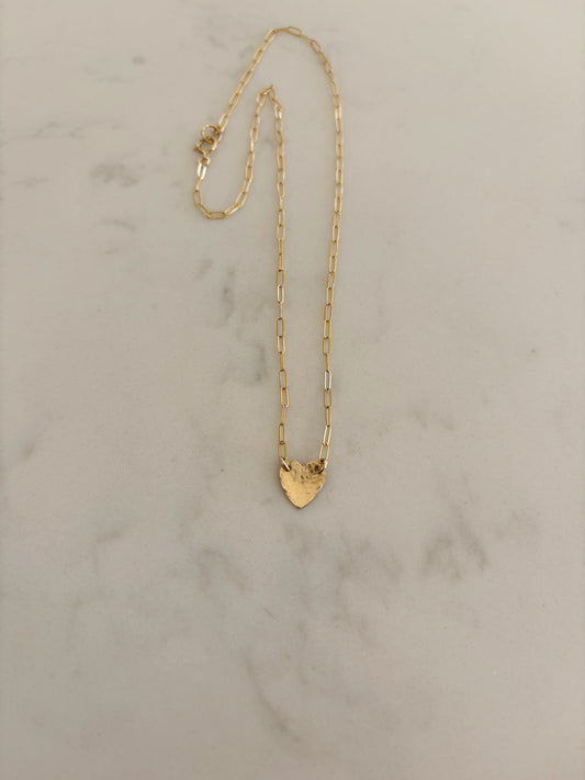 Simple Paperclip Heart Necklace