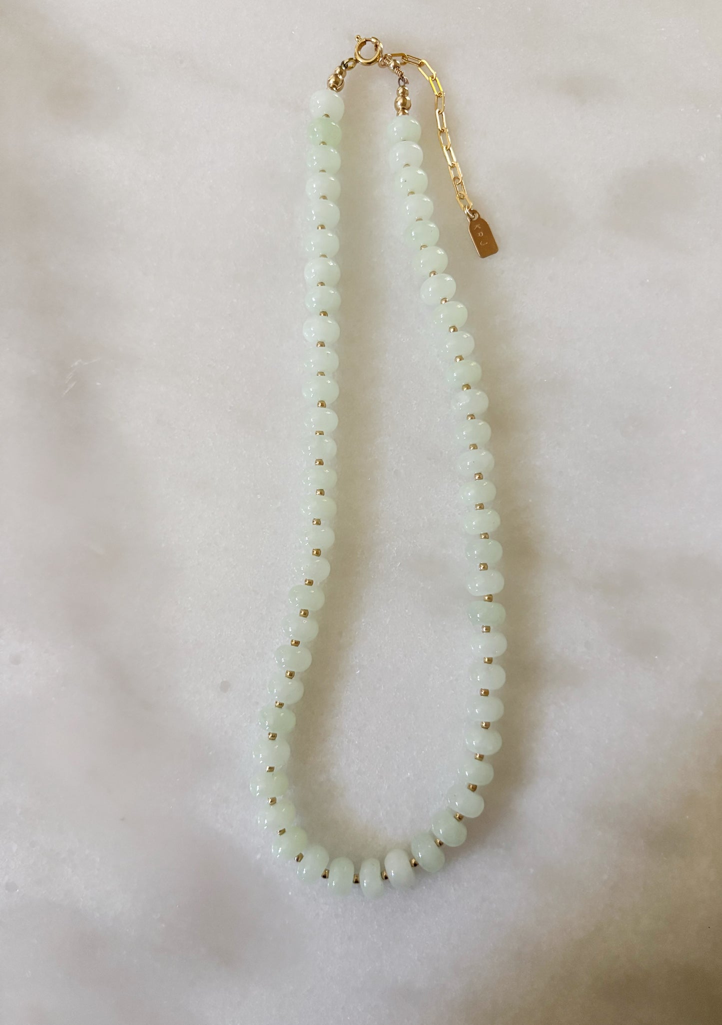 Milky Green Jade Layering Necklace