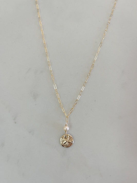 Sand Dollar Pearl Necklace
