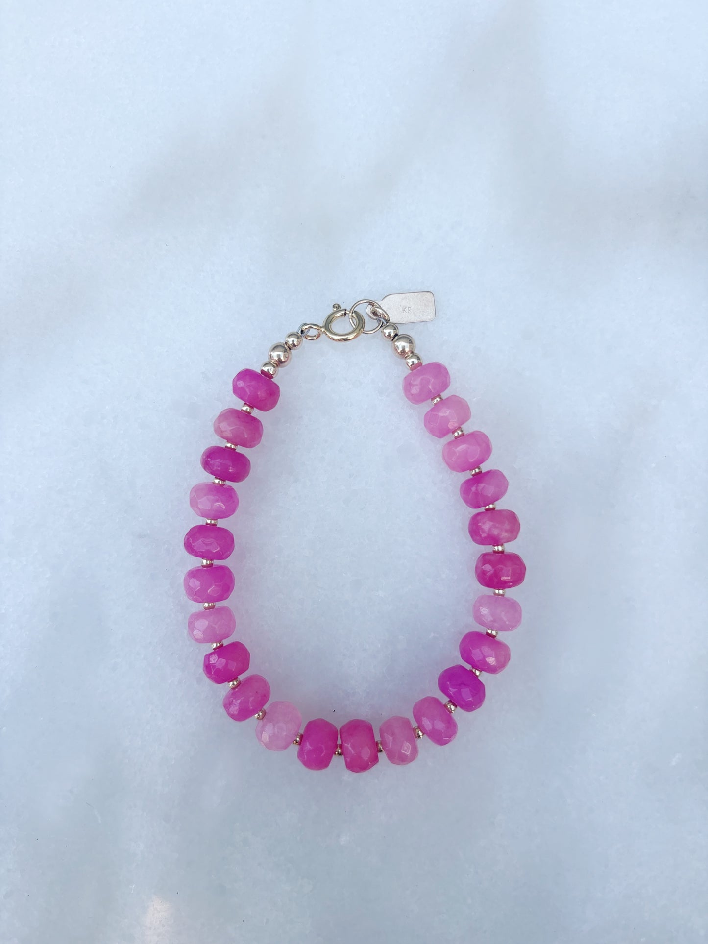 Hot Pink Jade Bracelet