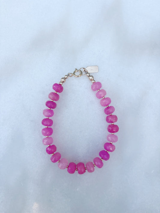 Hot Pink Jade Bracelet