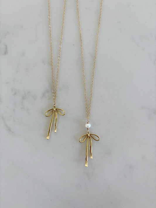 Pearl Ribbon Necklace