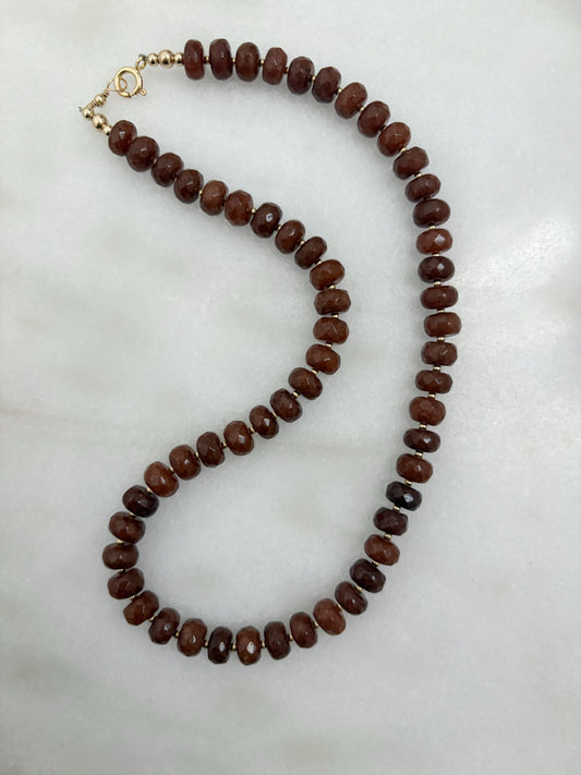 Espresso Jade Layering Necklace