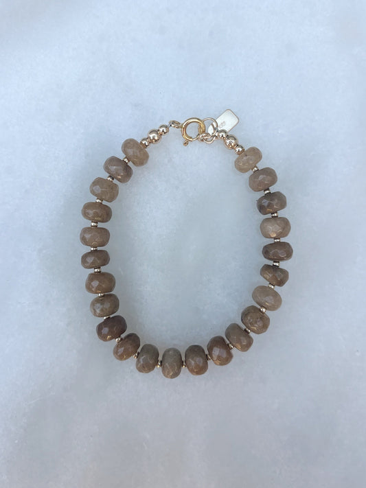 Toasted Coconut Jade Bracelet