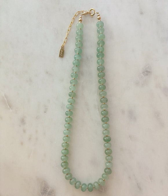 Sea Foam Jade Layering Necklace