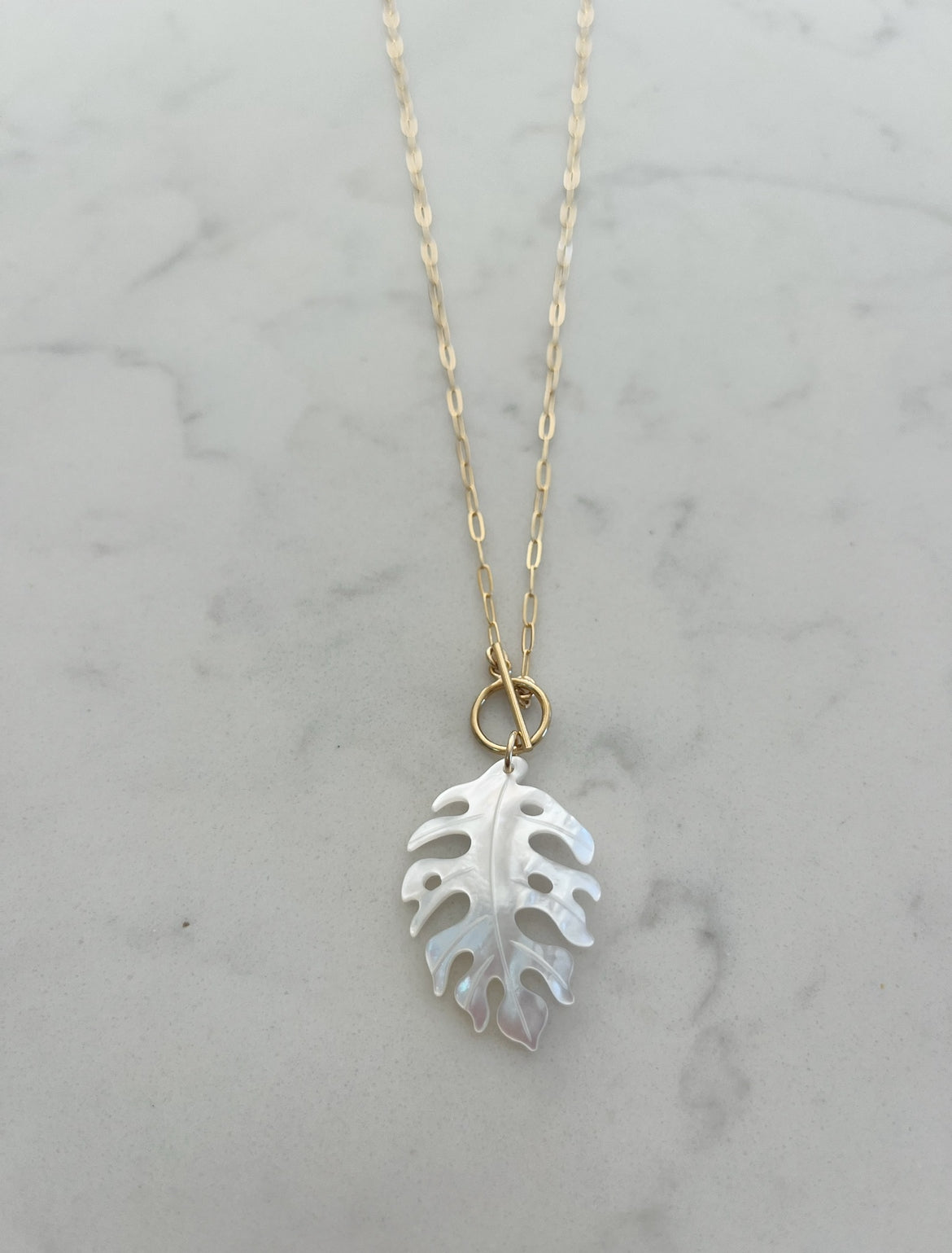 Monstera Toggle Necklace