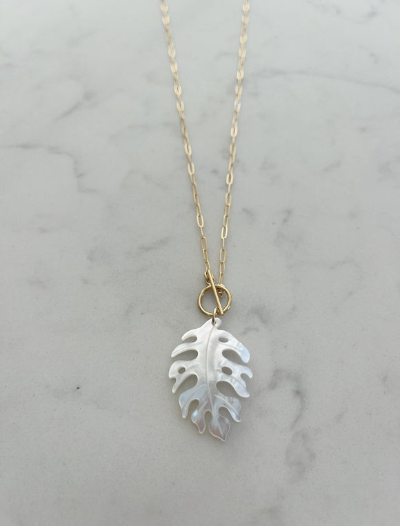 Monstera Toggle Necklace