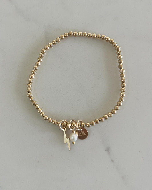 Goldie Bolt Charm Bracelet