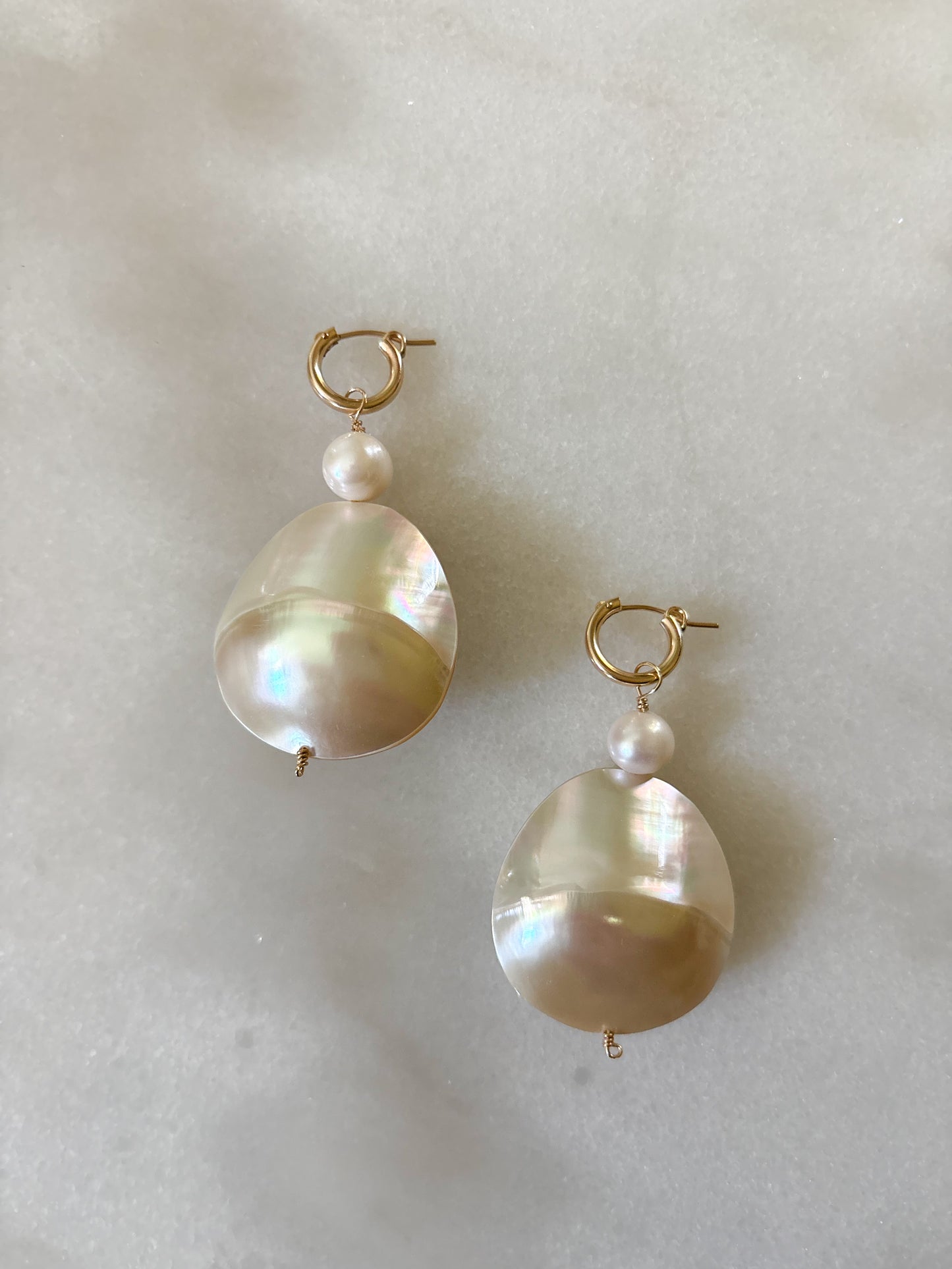 Puffy Coin Shell Huggies