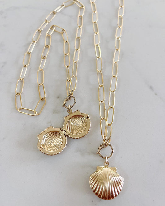 Seashell Locket Necklace