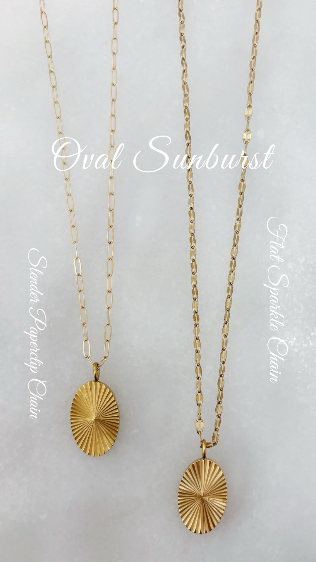 Oval Sunburst Necklace