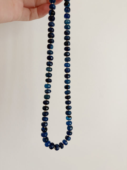 Midnight Blue Jade Layering Necklace