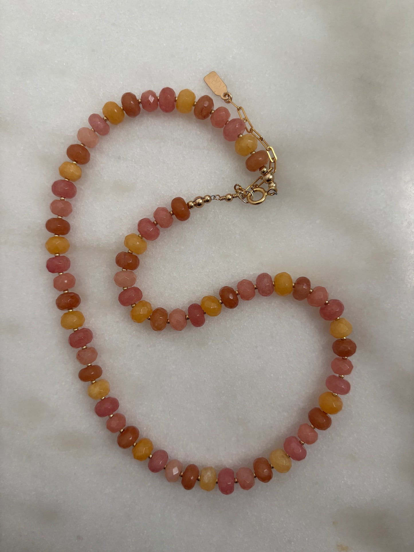 Pacific Sunset Jade Layering Necklace