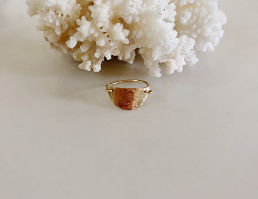 Hammered Setting Sun Ring