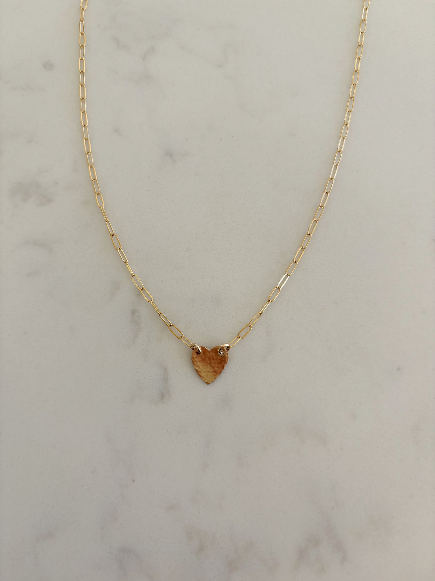 Simple Paperclip Heart Necklace