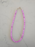 Tiny Fuchsia Jade Layering Necklace