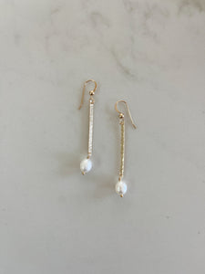 Pearl Bar Earrings