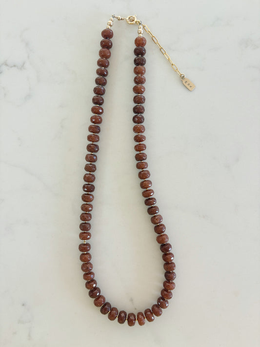 Espresso Jade Layering Necklace