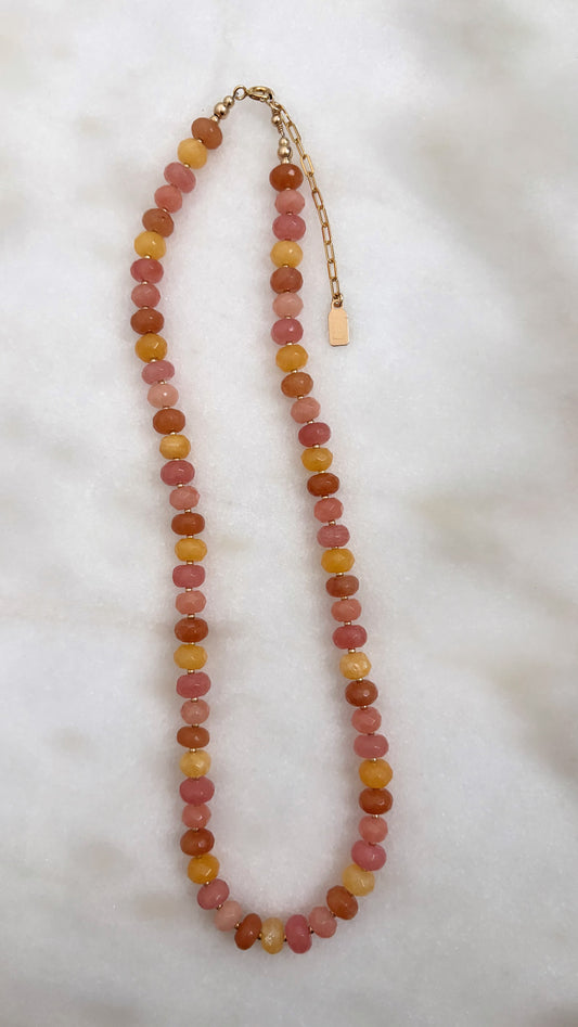 Pacific Sunset Jade Layering Necklace