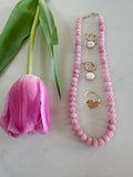 Rosy Jade Layering Necklace