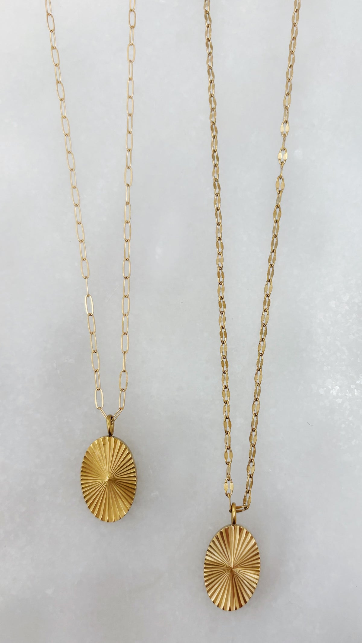 Oval Sunburst Necklace