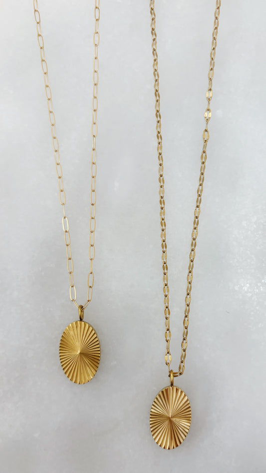 Oval Sunburst Necklace