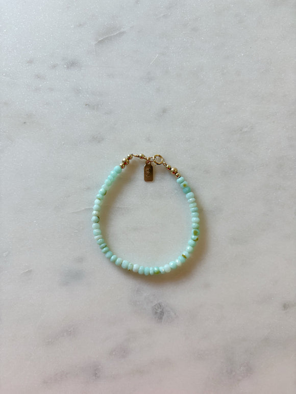 Glowy Green Blue Opal Bracelet