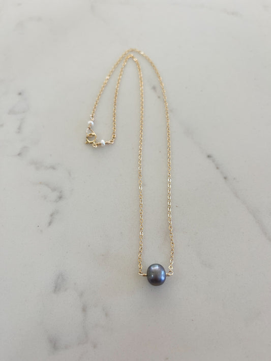 Black Pearl Necklace