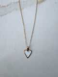 White Heart Pendant Necklace