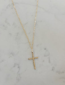 Large Paperclip Hope Cross Necklace