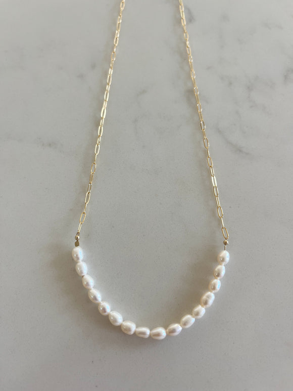 Pearl Swoop Necklace