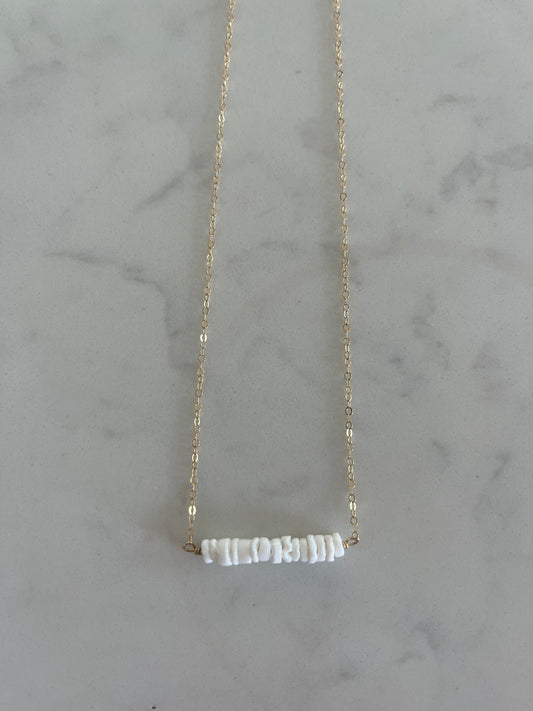 White Puka Straight Bar