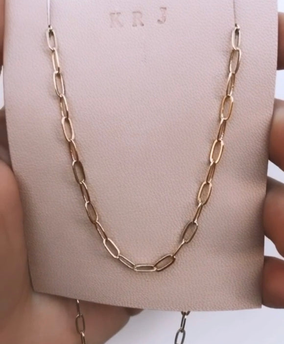 Slender Paperclip Necklace