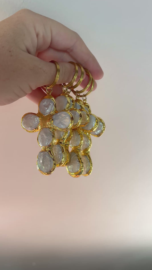 Hope Coin Pearl Keychain