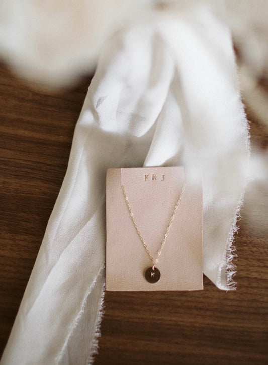 Initial Coin Necklace
