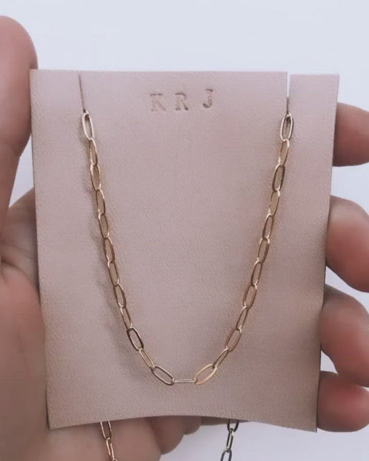 Slender Paperclip Necklace