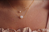 Simple White Pearl Necklace