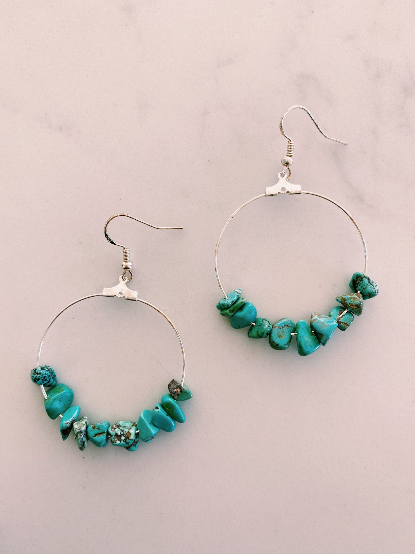 TURQUOISE JASPER HOOPS