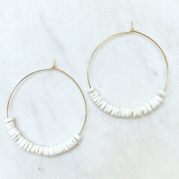 Gold Filled Puka Hoops
