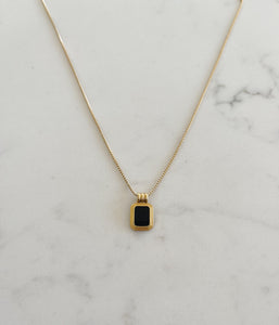 Small Onyx Pendant Necklace