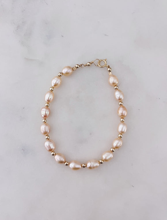 LUXE Pink Pearl Bracelet