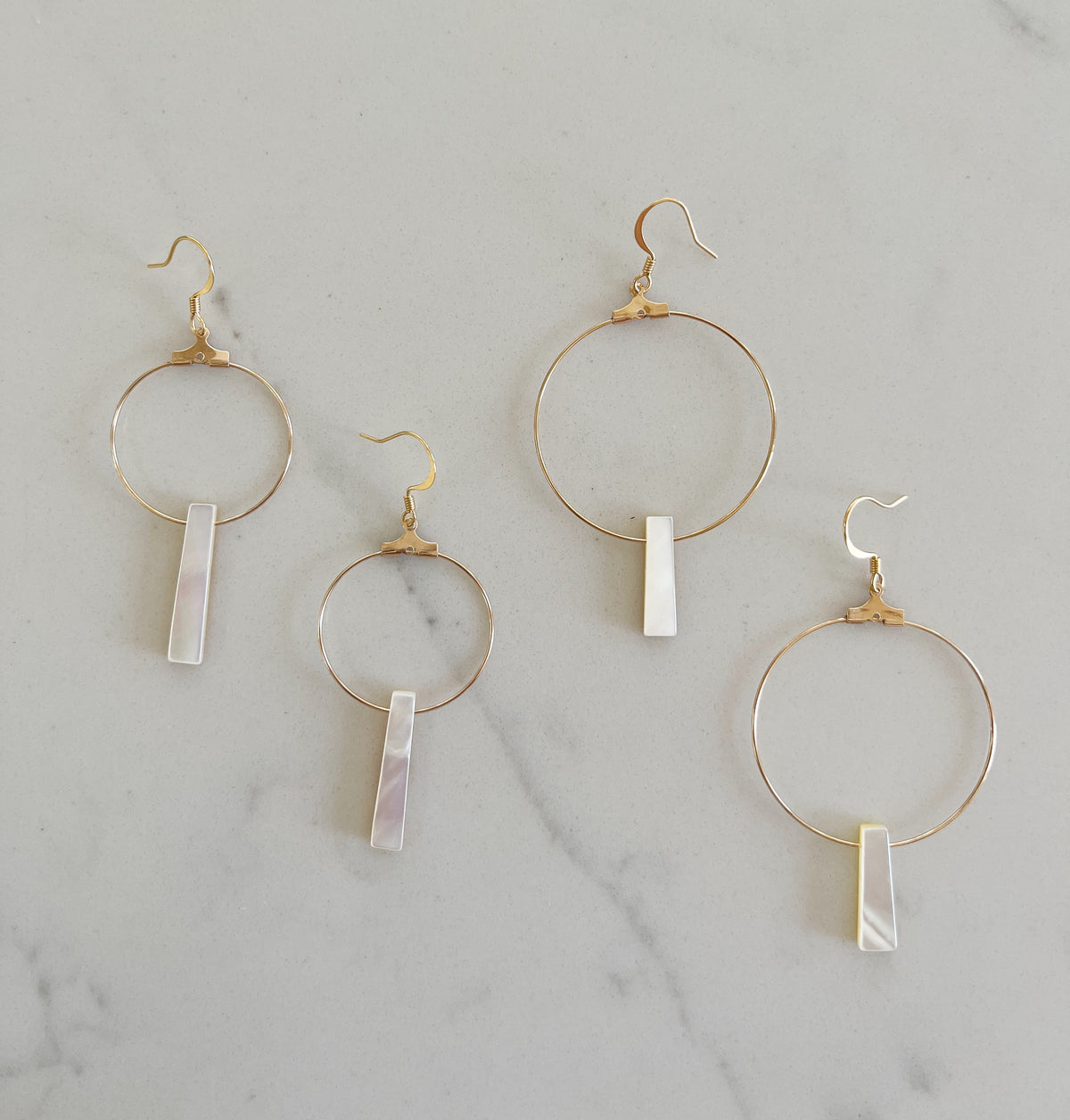 White Abalone Hoops